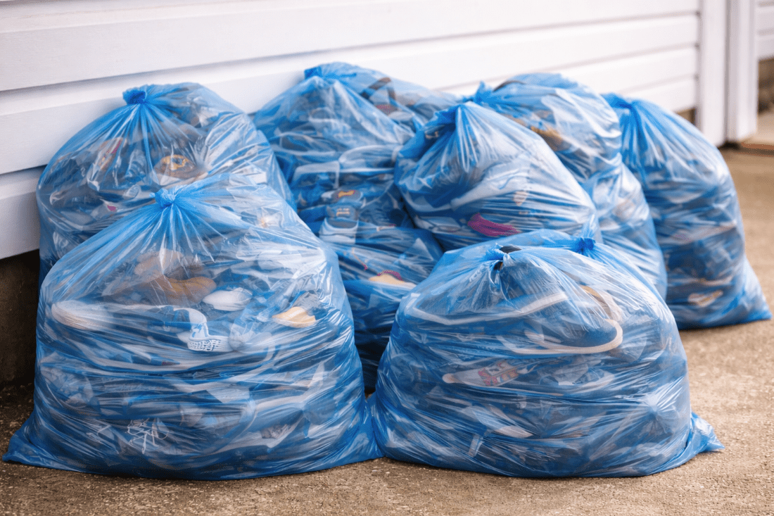Bagged shoes for shoe drive