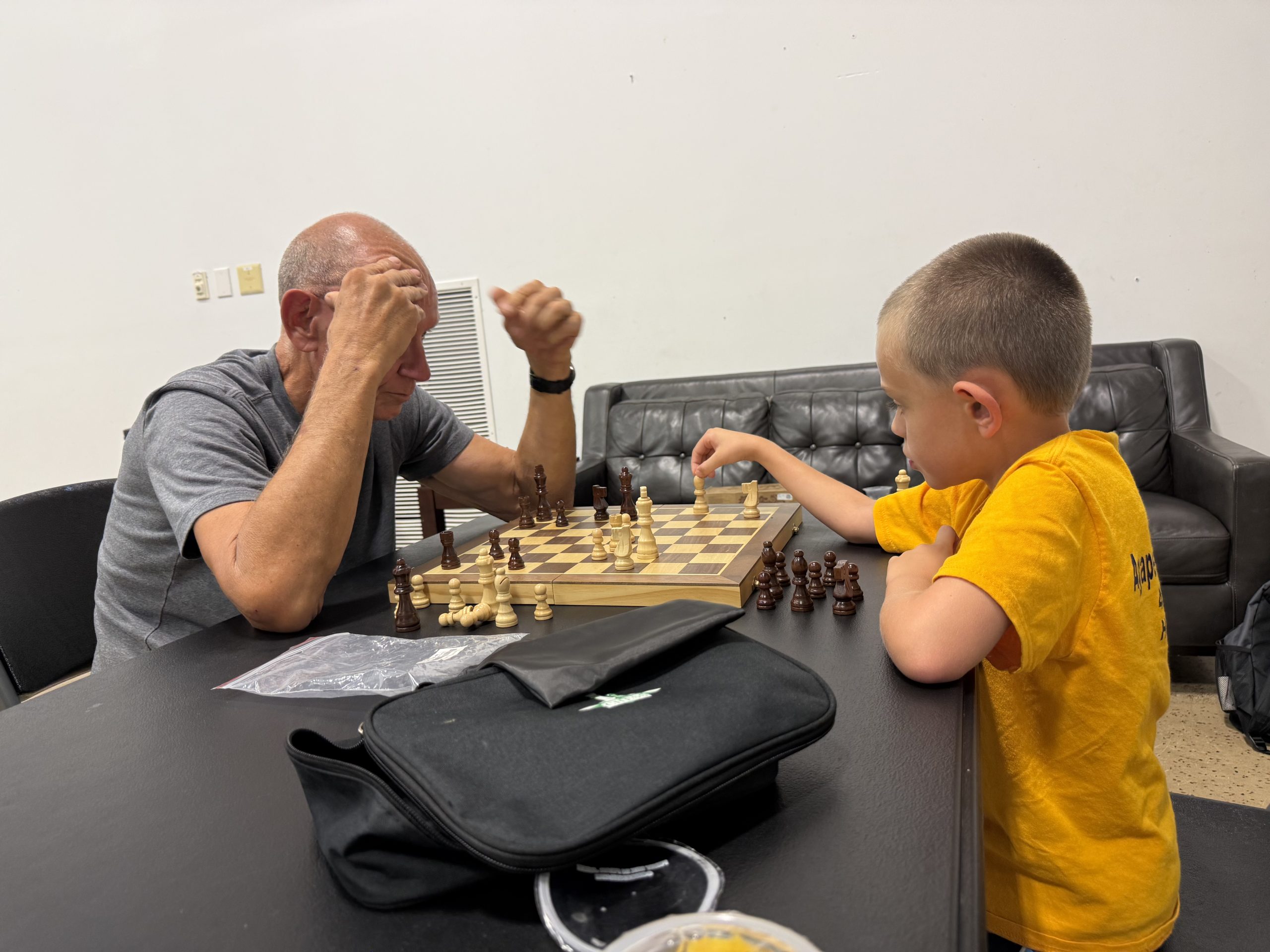 Dunn PAL youth playing chess